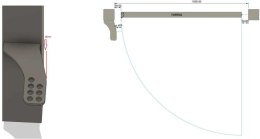 Uchwyty MOD.80/12/16 na słupek do napędów z otworami 12mm: CAME, FAAC, Genius, Proxima itd.